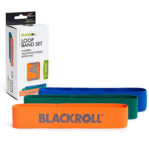 BLACKROLL® Loop Band Set (3er), Fitnessband Set für funktionales Training, hautfreundliche...