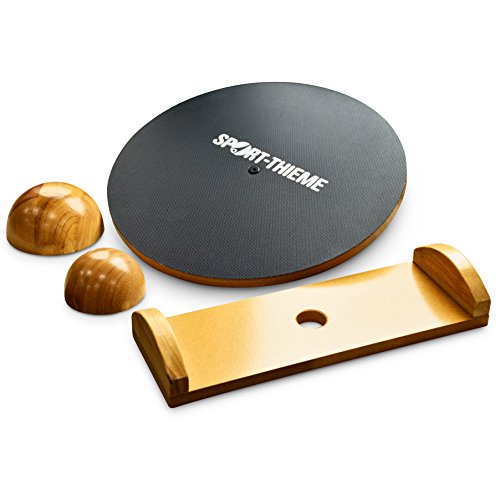 Sport-Thieme Balance-Board Set 'Deluxe' | Premium Therapiekreisel | Austauschbare Untersetzer +...