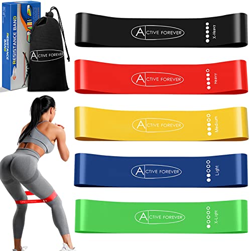 ACTIVE FOREVER Resistance Band, Pull up Assist Band Fitness Band, Pack von 5 verschiedenen...